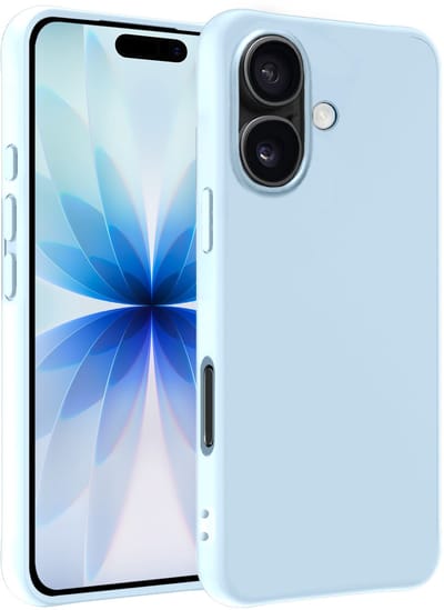 Hoesje - Geschikt voor Apple iPhone 17 - Sterk & Shockproof - Siliconen Case - Hoes Cover - Telefoonhoes - Lichtblauw