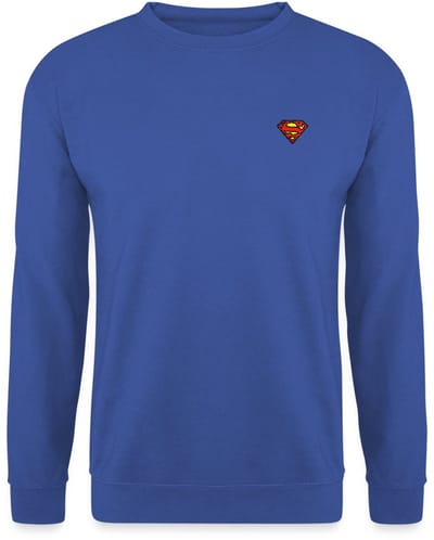 Superman klein logo S-Shield Borduurwerk Sweater Heren