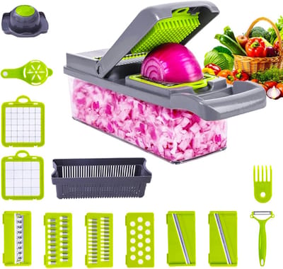 Lexium - Mandoline - Groentesnijder - Groentehakker - Slicer Dicer - Mandoline Keukensnijder - Allessnijder - Uiensnijder - Mandoline Snijder -