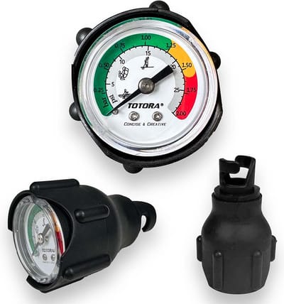 KRAKEN SUP Ventiel Drukmeter | Supboard Valve Pressure Meter | Opzetstuk om de luchtdruk in SUP-board te meten | Betrouwbare en nauwkeurige drukmeting voor SUP boards | Voor alle SUP ventielen | Essentieel voor SUP liefhebbers en professionals