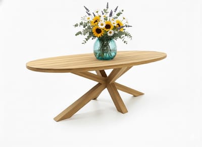 Belito Mees - Ovale teakhouten Tuintafel 240 x 120 cm