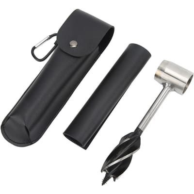 Ensemble de clés à tarière manuelle Acier inoxydable Multifonctionnel Portable Manuel Mèche de tarière à bois avec black