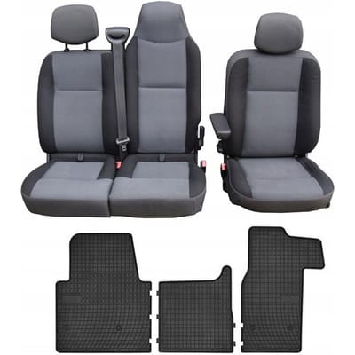 FROGUM Renault Master III - Automaat Set Stoelhoezen en Matten - Perfecte Pasvorm - Versterkt & Geurloos - Eenvoudige Montage
