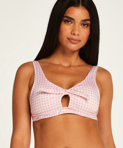 Hunkemöller Dames Badmode Bikini croptop Seychelles - Roze - maat S