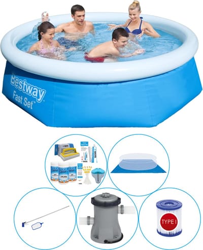 Fast Set Rond 244x66 cm - 6-delig - Zwembad Pakket