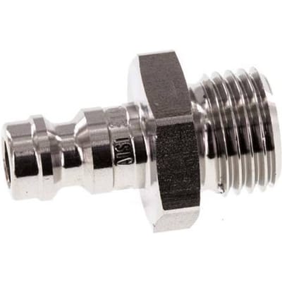RVS 306L DN 5 Luchtkoppeling Insteeknippel G 1/4 inch Buitendraad - CLP5-M-SSL-P-014