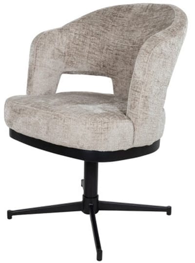 Eetkamerstoel Friso liver Taupe - draaibaar 360 - Unique Collection - eetkamerstoelen set van 2