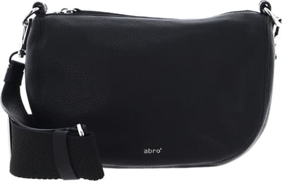 abro Leren Schoudertas Leather Dalia Crossbodybag Mina Black / Nickel Zwart