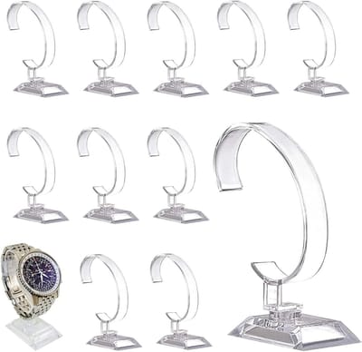12 Stuks Transparante PP Plastic Horlogeband voor Horloge Display en Presentatie in Winkel of Thuis