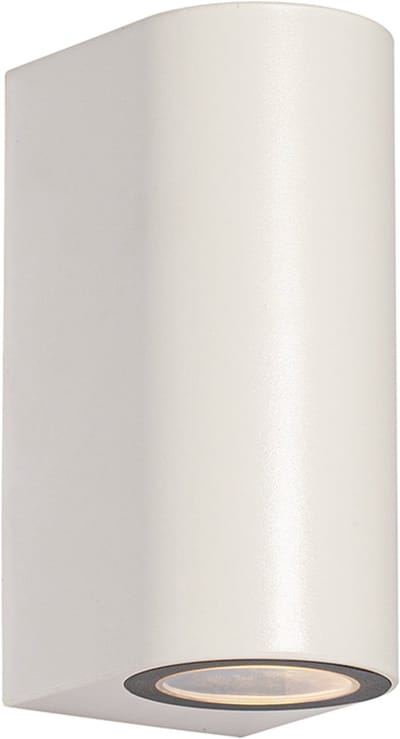 QAZQA baleno - Moderne Wandlamp voor buiten - 2 lichts - D 9.2 cm - Wit - Buitenverlichting