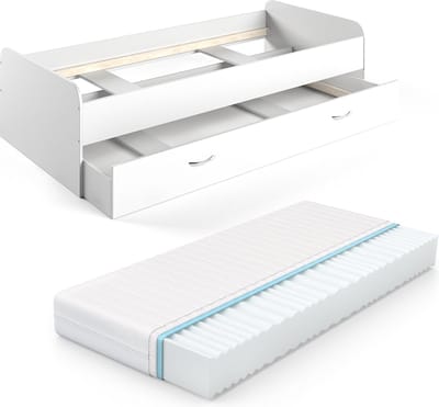 Vitalispa Enzo Kinderbed – 90x200 cm met matras Wit