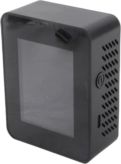 CO2 Detector - Luchtkwaliteit Monitor - Binnenklimaat Meten - Temperatuur Vochtigheid Sensor - 12x12x4 cm - Zwart