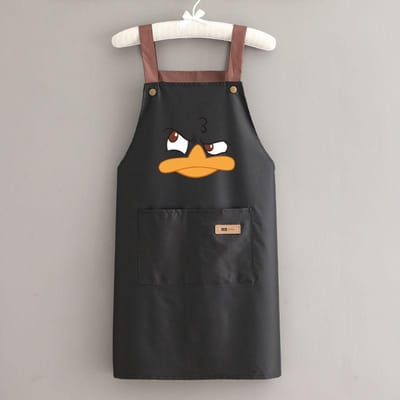 Waterdichte Oliebestendige Schort, Keuken Catering Speciale Werkkleding voor Thuis, Unisex Keukenschort zwart