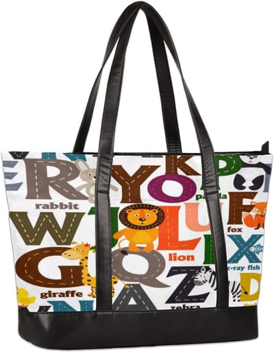 Laptop Tas Vrouwen - Canvas Schoudertas - Reizen Kantoor - Geprint Ontwerp - 13-15.6 inch - Meerkleurig