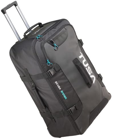 TUSA Roller Bag – Duiktas met wielen voor het vervoer van duikuitrusting – hoge weerstand en grote capaciteit – Large 108L – Zwart – BA0207 BK