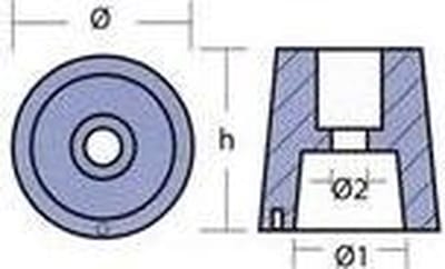 Reggiani as-anode, zink, 30mm (TEN00461)