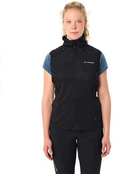 VAUDE Brenva Vest II, functioneel vest, dames outdoor sportvest, met capuchon, slim fit