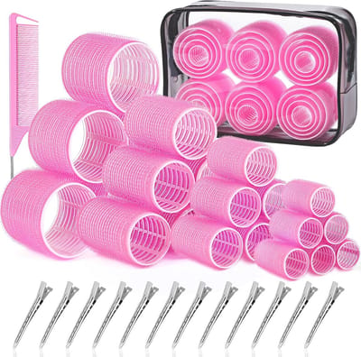 Haarkrulspelden Set met 4 Maten & Clips voor Volumineuze Krullen