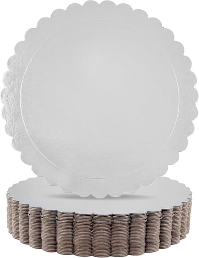 30 Stuks 30 Inch Ronde Taartplaten, 300 x 2mm Zilveren Taartbodems voor Verjaardagsfeesten en Bruiloften