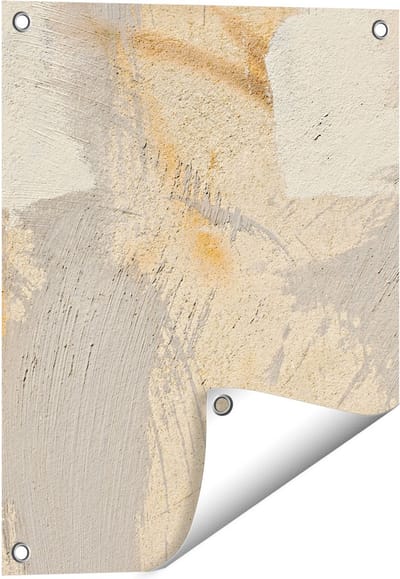 Gards Tuinposter Abstracte Kunst van een Cementen Muur - 40x50 cm - Tuindoek - Tuindecoratie - Wanddecoratie buiten - Tuinschilderij