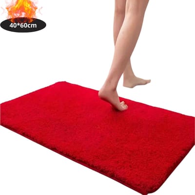Nivard Badmat - Douchemat - Antislip - Wc Mat - Toiletmat - Badkamermat - Rood - 40x60