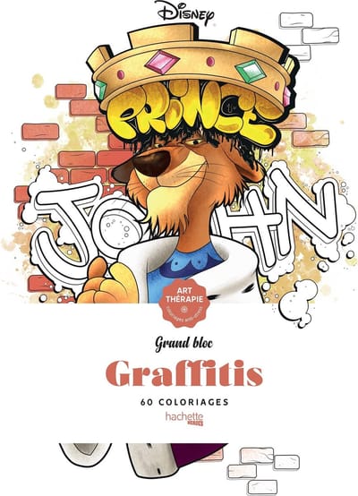 Disney Grand bloc Graffitis - Hachette - kleurboek voor volwassenen