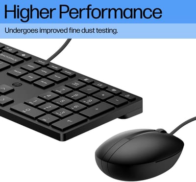 HP Desktop 320MK - Keyboard and mouse set - Engels - Zwart