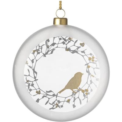 Räder x-mas kerstornament glas vogel, formaat 10 2 cm.