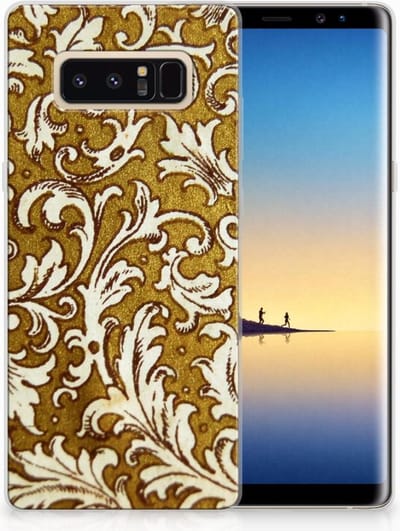 Siliconen Hoesje Samsung Galaxy Note 8 Barok Goud