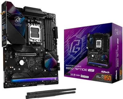 ASRock B850 Riptide WiFi Moederbord - AMD B850 - AMD AM5 - DDR5 RAM - ATX