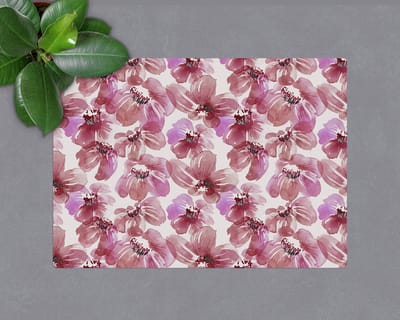 Coloray Vloerbeschermer - Kleurrijke aquarelbloemen Vloerbeschermer Bureaustoel - 100x70 cm - Roze Bureau Stoel Mat - Vloerbeschermer PVC - Mótif Vloerbeschermer - Rechthoekige Mat - Natuur Thema