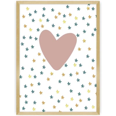 Frame - jolie image coeur licorne Yellow Tipi