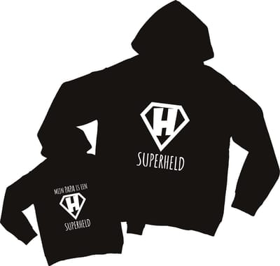 Matching hoodies Vader & Zoon/Dochter | Superheld | Vader S - Kind 98/104 | Eenmannenkado.nl