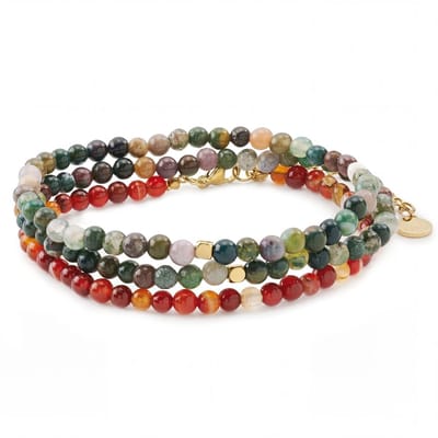 Mediterranean | Armbandenset met natuurstenen kralen in aardetinten
