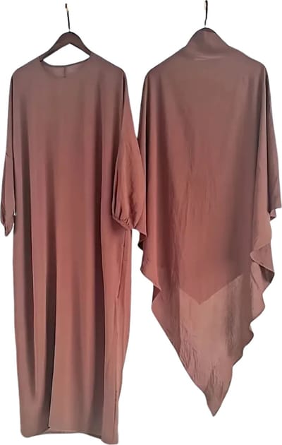 Nivard Islamitische Kleding - Djellaba Dames - Moslim Kleding - Arabisch Dames Kaftan - Alhamdulillah - Koffie