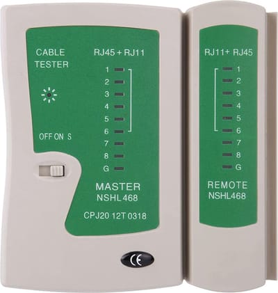 2-in-1 Ethernet Tester RJ45 en RJ11 Kabel Tester voor Netwerk en Telefoon