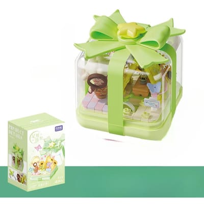 Club Moonlight Souhait d'Étoile Bague Doigt Boîte Bâtiment Assemblé Jouet Puzzle Ornement Micro Particules Cadeau de Vacances Filles 7*7*6.7cm