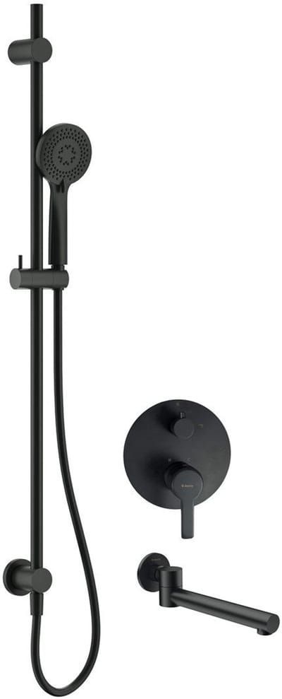 Concealed shower set with bath spout
