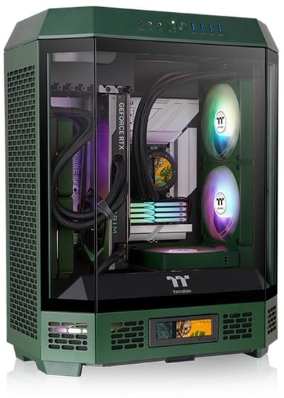 Thermaltake The Tower 600 Racing Green Midi-tower PC-behuizing Groen-zwart (fluorescerend) Zijvenster