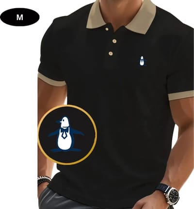 Bovista Golf Shirt Heren - T-shirt - Golfkleding - Golfen - Golf Accessoires - Polo Shirt - Zwart - Maat M