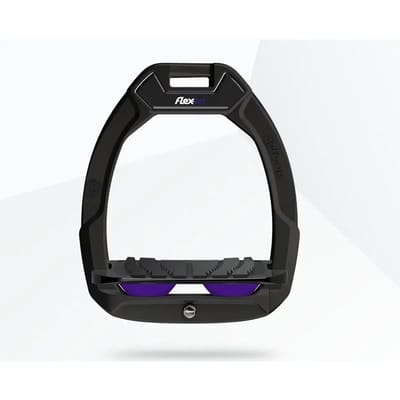 Veiligheids stijgbeugels Incliné Ultra Grip Zwart/Zwart/Paarse Flex-On Safe-On