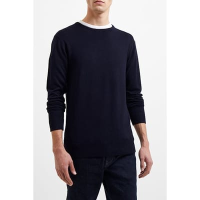 French Connection A Crew Blue Maat: XS | Sweaters Outlet | Heren | Blauw