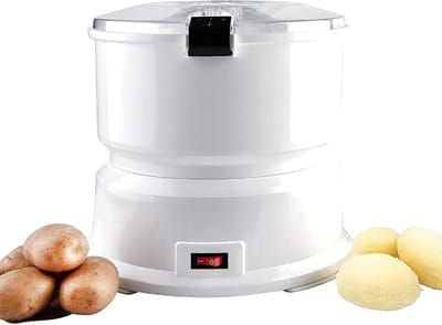 Aardappelschilmachine Elektrisch - Automatische Schillen - Grote Hoeveelheden Schillen - Eén Knop Bediening - 1kg Capaciteit - Wit