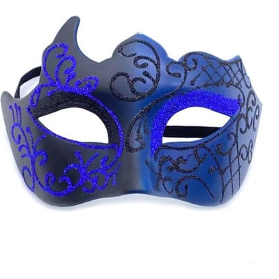1Pc Party Bar Make-up Bal Half Gezicht heren Geschilderd Goud Poeder Masker Glitter Masker Party Cosplay Props