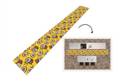 Keukenloper - Keukenmat - Kokosnoot - Hawaii - Tropisch - Bladeren - Design - 400x50 cm - Keuken vloerkleed