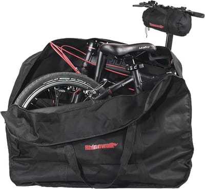 Opvouwbare fietstas - waterdichte tas voor trein, auto en vliegreizen (50 cm, zwart)