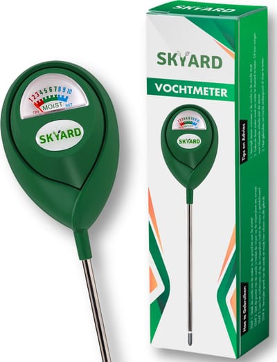 SKYARD® Vochtmeter voor Planten - Vochtigheidsmeter - Binnen en Buiten - Watermeter Kamerplanten - Vochtmeter Grond - Groen - Tuinartikelen