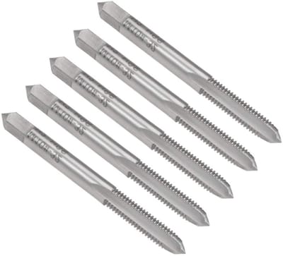 Dailygoods- Schroefmachine Tap H2 Tolerantie - 10-32 UNF - HSS Staal - 3 Fluiten - 5 Stuks - Draadlengte 22 mm - Draadkraan