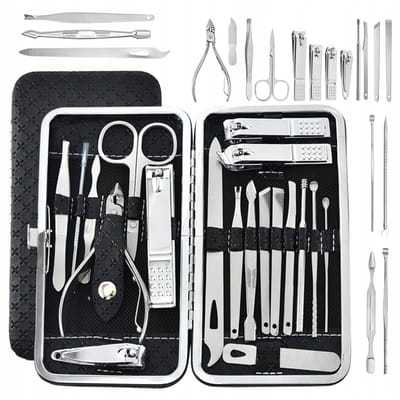 19-Delige Manicure Set Professioneel - Pedicure - Nagelverzorging - met Opbergdoos - Zwart