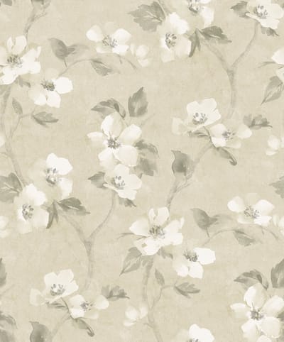 Boråstapeter Vliesbehang 3584 - Cottage garden - Botanisch Beige - 53cm x 10.05m